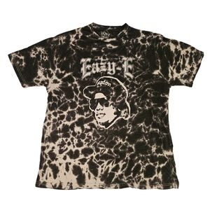 Eazy E Graphic Tie Dye T-Shirt Black and White Size XXL